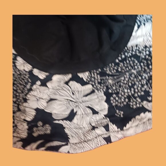 Liberty Of London For Target Sunflower Print Floppy  Sun Hat Black & White - Picture 6 of 10